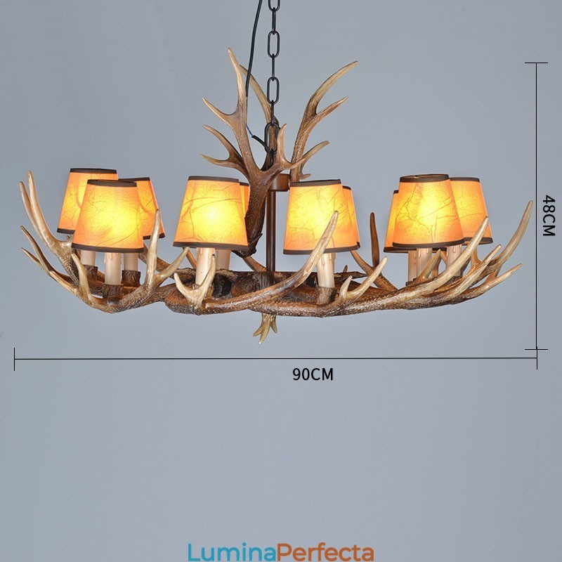 Candelabru antic Antler retro cu nuante