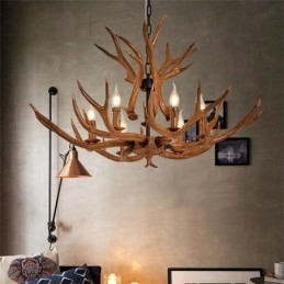 Candelabru antic Antler 6 Lumini Rustic Artistic Retro