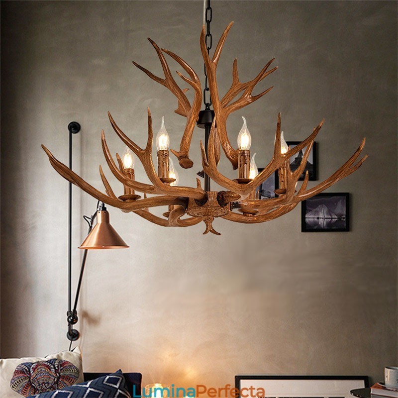 Candelabru antic Antler 6 Lumini Rustic Artistic Retro