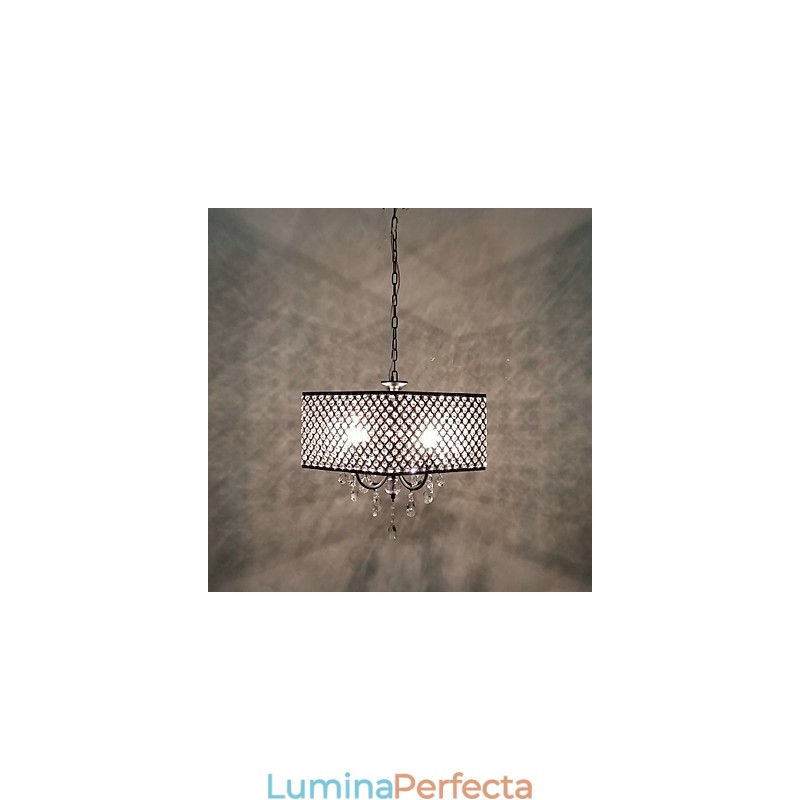 Candelabru din metal cu pictură clasică tradițională din cristal
