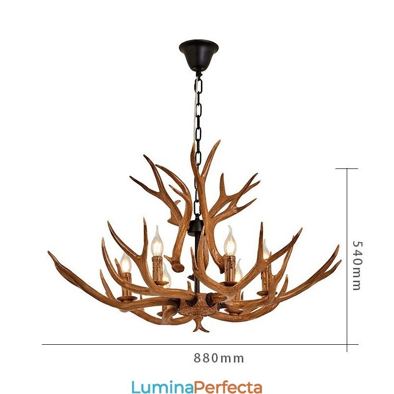 Candelabru antic Antler 6 Lumini Rustic Artistic Retro