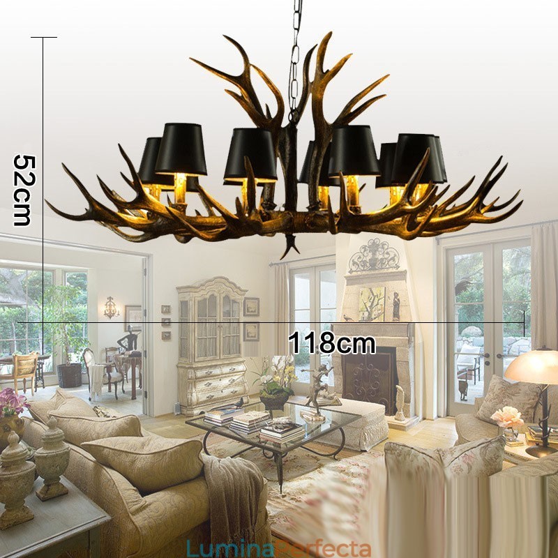 Candelabru antic Antler retro cu nuante