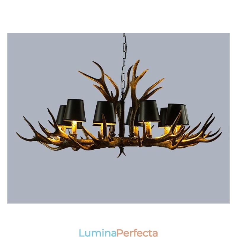 Candelabru antic Antler retro cu nuante