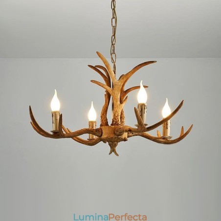 Candelabru antic Antler cu 4 lumini, rustic artistic, retro Candelabru antic Antler cu 4 lumini, rustic artistic, retro