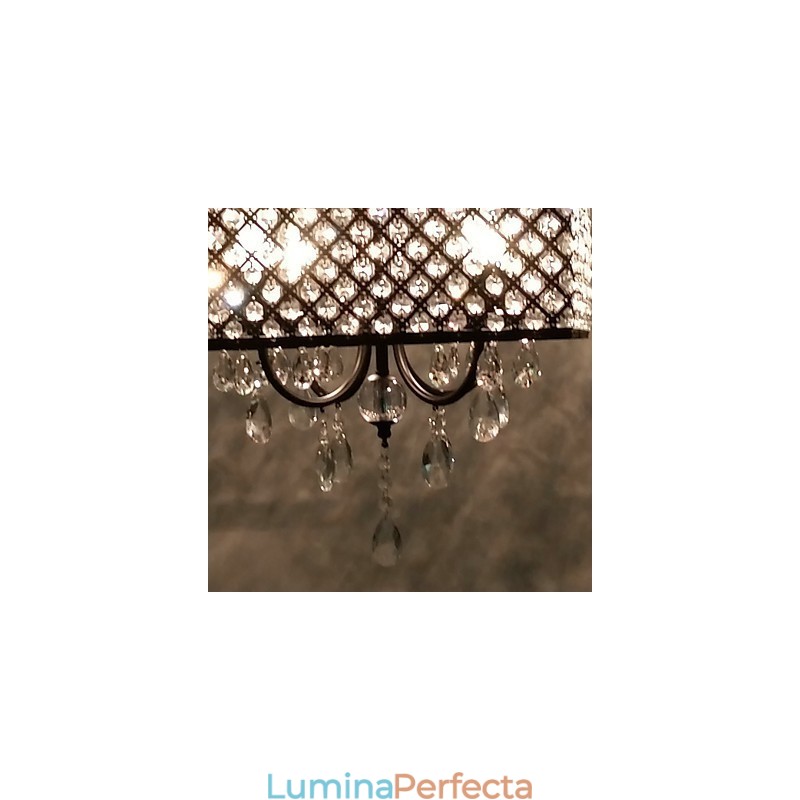 Candelabru din metal cu pictură clasică tradițională din cristal