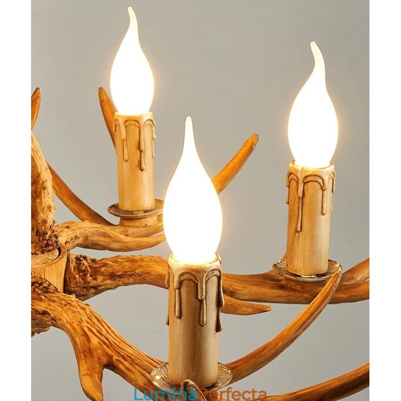 Candelabru antic Antler 6 Lumini Rustic Artistic Retro