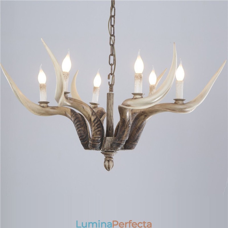 6 Lumini Rustic Artistic Retro Antler Candelabru Antic