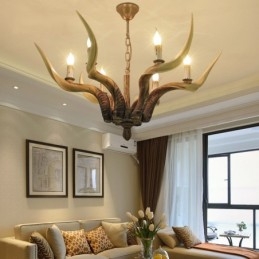 6 Lumini Rustic Artistic Retro Antler Candelabru Antic