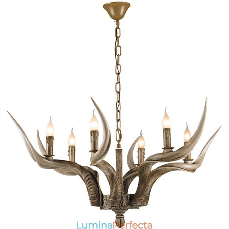 6 Lumini Rustic Artistic Retro Antler Candelabru Antic