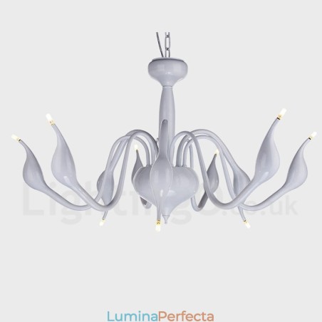 Candelabru metalic galvanizat modern contemporan cu 9 lumini Candelabru metalic galvanizat modern contemporan cu 9 lumini