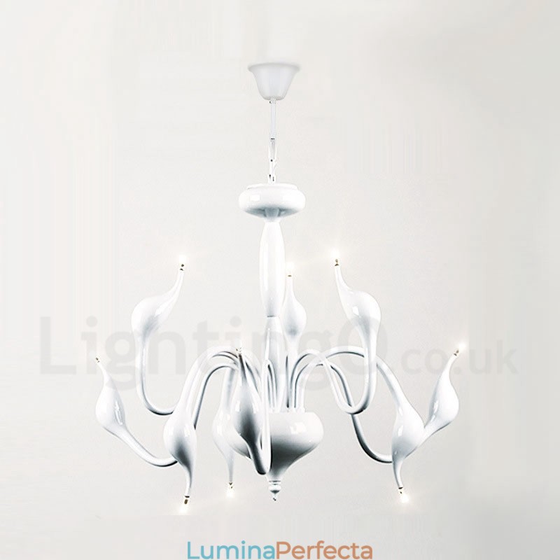 Candelabru metalic galvanizat modern contemporan cu 9 lumini