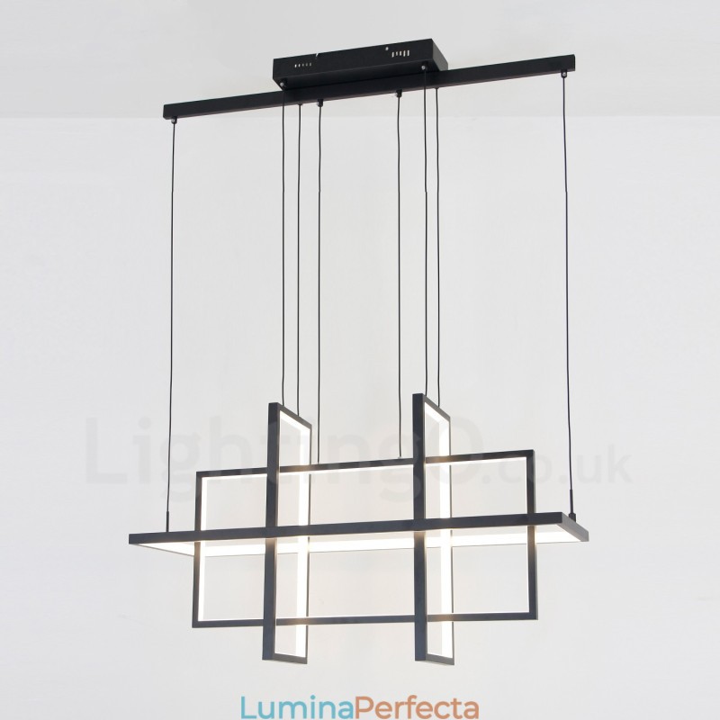 Lampă suspendată reglabilă Design modern Patru dreptunghiuri