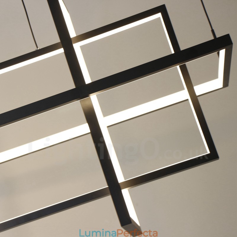 Lampă suspendată reglabilă Design modern Patru dreptunghiuri
