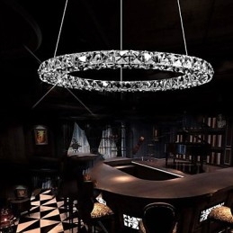 Lampă de iluminat cu pandantiv din cristal Modern Single D40CM Trei laturi K9 Plafoniere din cristal pentru interior Corpuri de iluminat