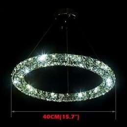 Lampă de iluminat cu pandantiv din cristal Modern Single D40CM Trei laturi K9 Plafoniere din cristal pentru interior Corpuri de iluminat