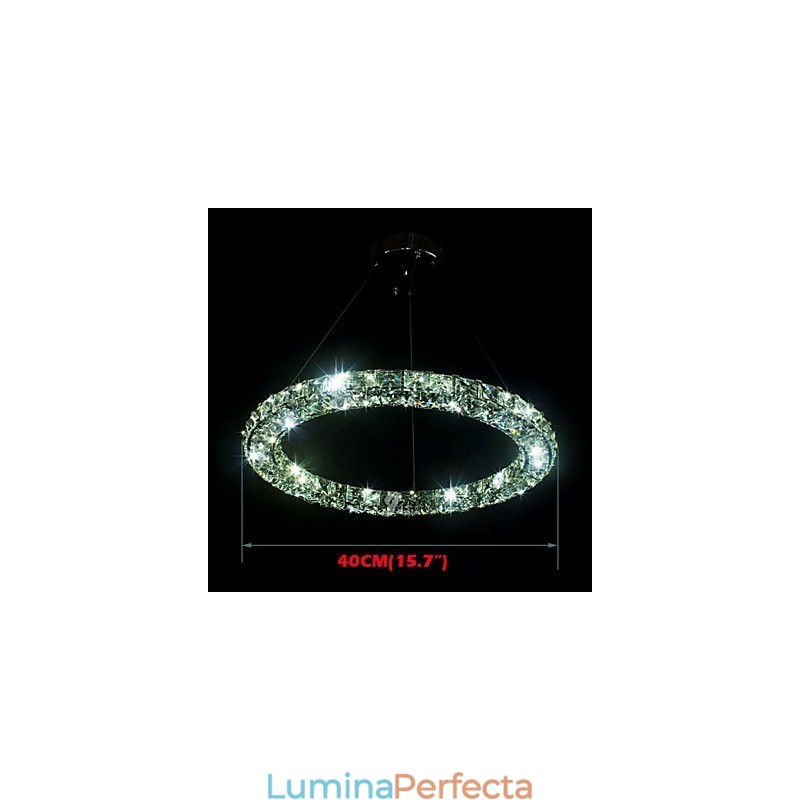 Lampă de iluminat cu pandantiv din cristal Modern Single D40CM Trei laturi K9 Plafoniere din cristal pentru interior Corpuri de iluminat