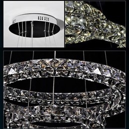 Lampă de iluminat cu pandantiv din cristal Modern Single D40CM Trei laturi K9 Plafoniere din cristal pentru interior Corpuri de iluminat