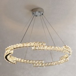 Lampă rotundă cu pandantiv din cristal Corp de iluminat de interior cu cristal K9 de lux