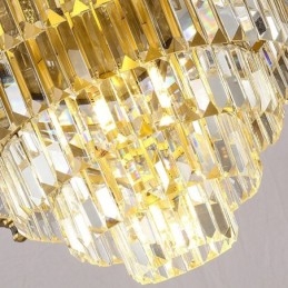 Candelabru de cristal de cupru mare de lux pentru suport cu 12+8+4 lumini