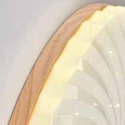 Plafoniera nordică rotundă, simplă, modernă, din lemn masiv