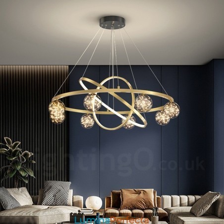 Lampă suspendată nordică modernă cerc de aur Lampă suspendată nordică modernă cerc de aur