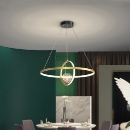 Lampă suspendată nordică modernă cerc de aur