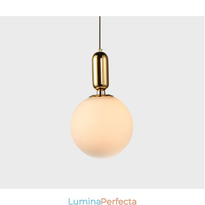 Lampă suspendată modernă și contemporană cu abajur din sticlă