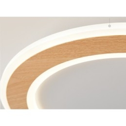 Plafoniera rotundă din lemn, modernă, pentru interior