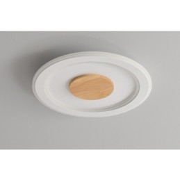 Plafoniera rotundă din lemn, modernă, pentru interior