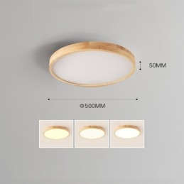 Plafoniera rotundă din lemn, modernă, pentru interior