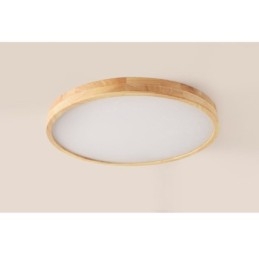 Plafoniera rotundă din lemn, modernă, pentru interior