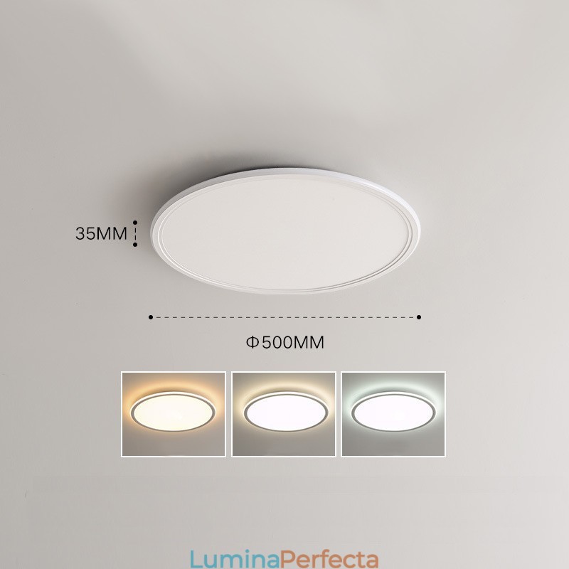 Plafoniera rotundă cu spectru complet de protecție pentru ochi cu grosime nordică de 3,5 cm.