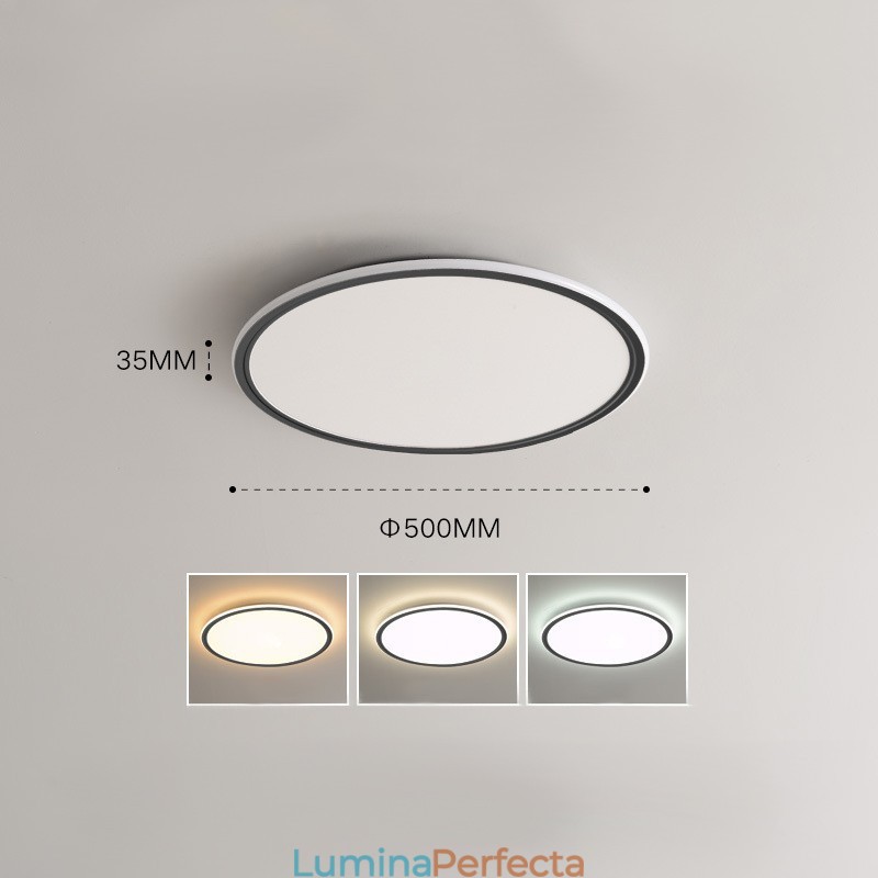 Plafoniera rotundă cu spectru complet de protecție pentru ochi cu grosime nordică de 3,5 cm.