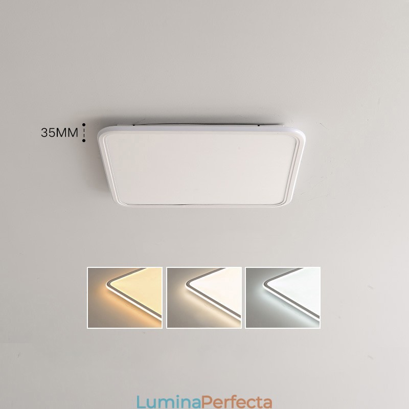 Plafoniera modernă, pătrată, cu încadrare, pentru interior