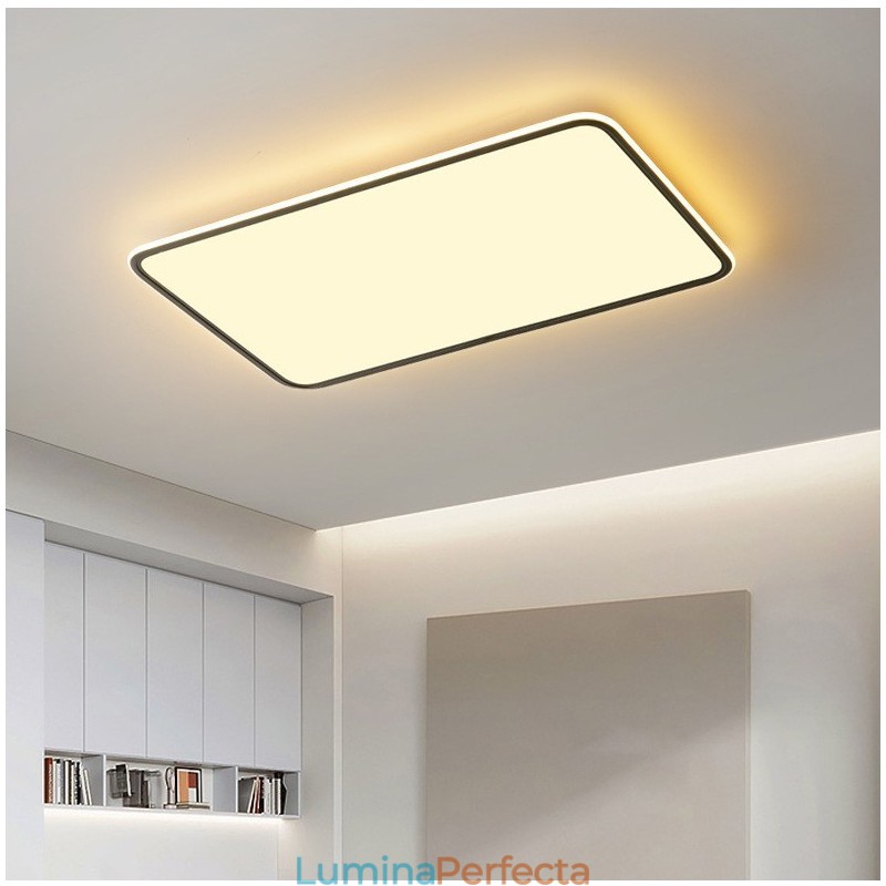 Plafoniera modernă de dimensiuni mari, cu reglaj dreptunghiular, cu montare încasată, pentru interior