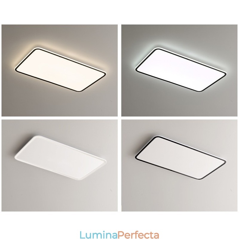 Plafoniera modernă de dimensiuni mari, cu reglaj dreptunghiular, cu montare încasată, pentru interior