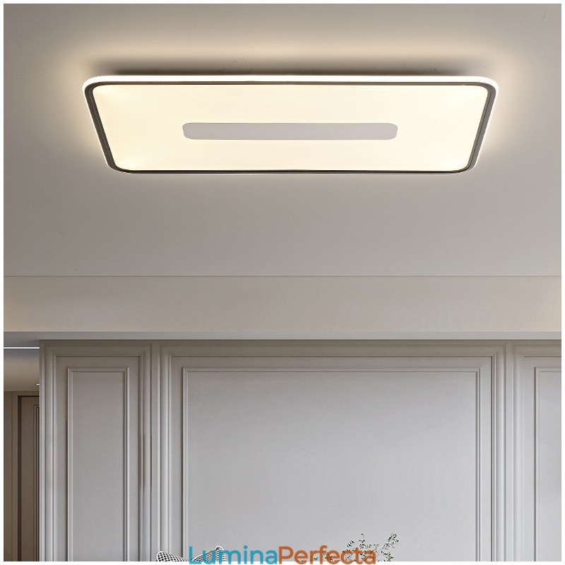 Plafoniera modernă de dimensiuni mari, cu reglaj dreptunghiular, cu montare încastrabilă, protecție pentru ochi cu spectru complet