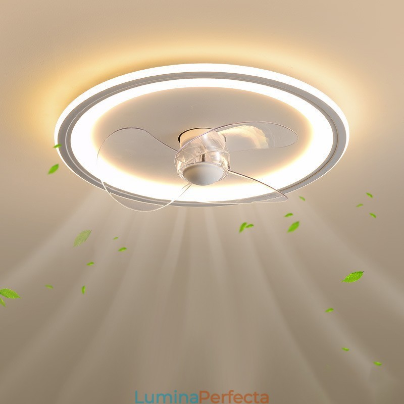 Nordic Rotund Ultra subțire Silențios Invizibil Reglabil Lumină cu ventilator montat încastrat Protecție pentru ochi cu spectru complet