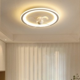 Nordic Rotund Ultra subțire Silențios Invizibil Reglabil Lumină cu ventilator montat încastrat Protecție pentru ochi cu spectru complet