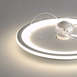 Nordic Rotund Ultra subțire Silențios Invizibil Reglabil Lumină cu ventilator montat încastrat Protecție pentru ochi cu spectru complet