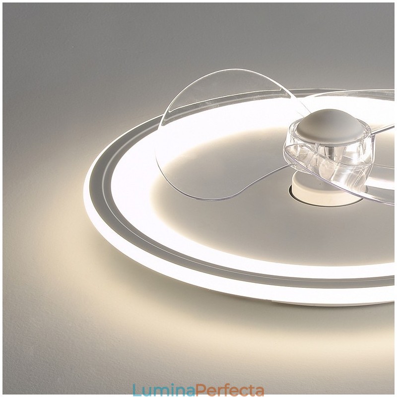Nordic Rotund Ultra subțire Silențios Invizibil Reglabil Lumină cu ventilator montat încastrat Protecție pentru ochi cu spectru complet