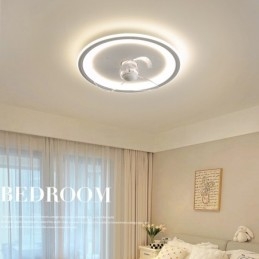 Nordic Rotund Ultra subțire Silențios Invizibil Reglabil Lumină cu ventilator montat încastrat Protecție pentru ochi cu spectru complet