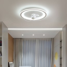 Nordic Rotund Ultra subțire Silențios Invizibil Reglabil Lumină cu ventilator montat încastrat Protecție pentru ochi cu spectru complet