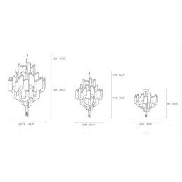 Candelabru de dimensiuni foarte mari Tassels Plafon de designer