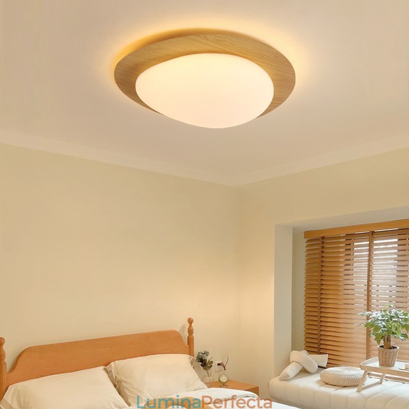 Plafoniera cu spectru complet de reglare a ochilor Nordic Log Grain Pebble