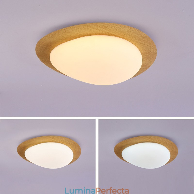 Plafoniera cu spectru complet de reglare a ochilor Nordic Log Grain Pebble