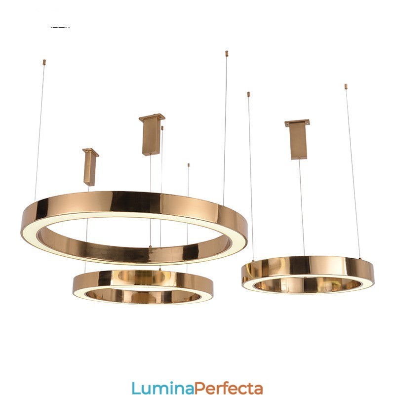 Lampă suspendată modernă, contemporană, din oțel, cu abajur acrilic