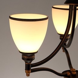 Plafoniere retro minimaliste Lampă de plafon din sticlă în stil european
