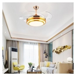 Lampă modernă ventilator de tavan ABS cu lamă ventilator Iluminare acrilic