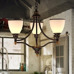 Plafoniere retro minimaliste Lampă de plafon din sticlă în stil european